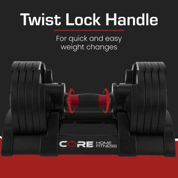 Adjustable Dumbbell Weight Set - Space Saver for Home