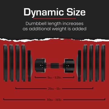 Adjustable Dumbbell Weight Set - Space Saver for Home