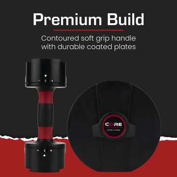 Adjustable Dumbbell Weight Set - Space Saver for Home