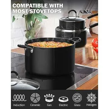 Cook N Home 8-Piece Premium Nonstick Cookware Set