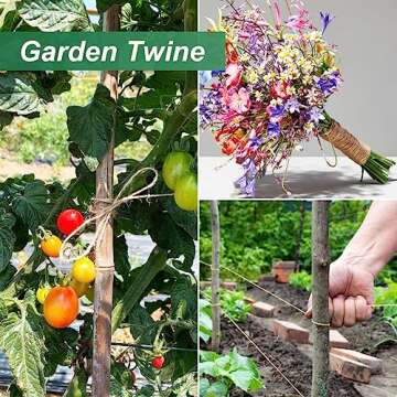 Shintop Jute Twine, 328 Feet 2ply Natural Twine String, Industrial Packing Materials Heavy Duty Twine for Arts and Crafts, Gift Wrapping and Gardening Applications