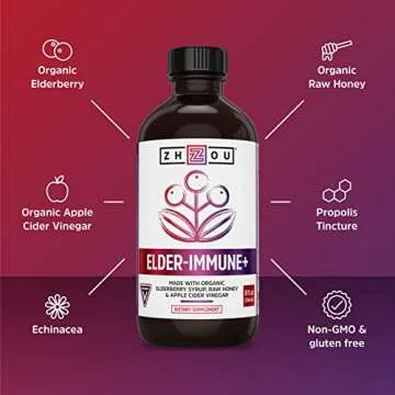 Zhou Elder-Mune+ Organic Elderberry Syrup for Immunity