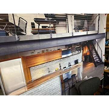 Leowefowa 9x6ft Duplex Living Room Backdrop for Stylish Photography and Decor