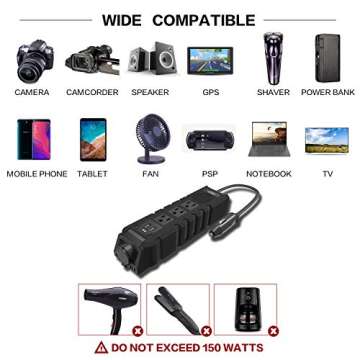 BYGD 150W Car Power Inverter for Reliable Power Anywhere