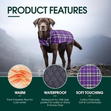 Kuoser Warm Waterproof Dog Winter Coat for All Sizes