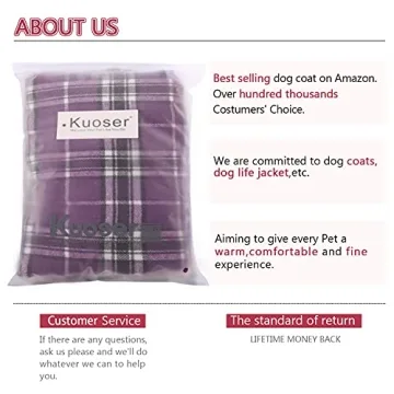 Kuoser Warm Waterproof Dog Winter Coat for All Sizes