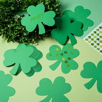 72 Shamrock Cutouts for St. Patrick's Day Craft Projects