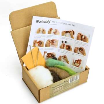 Woolbuddy Felting Kit for Beginners and Adults - Owl Craft
