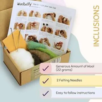 Woolbuddy Felting Kit for Beginners and Adults - Owl Craft
