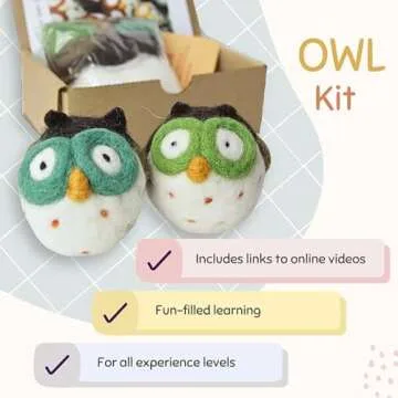 Woolbuddy Felting Kit for Beginners and Adults - Owl Craft