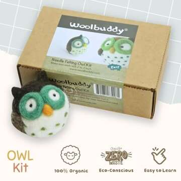 Woolbuddy Felting Kit for Beginners and Adults - Owl Craft