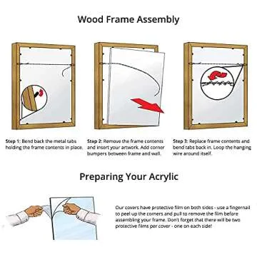 Frame It Easy 7 x 5 Wheat Wood Frame for Artwork