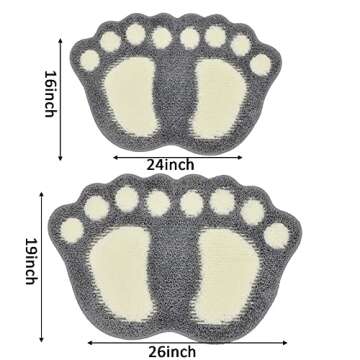 Guireele Bathroom Rugs Mats Water Absorbent Non-Slip Mat Used in Bathroom, Shower, Room, Etc.Soft Mi...