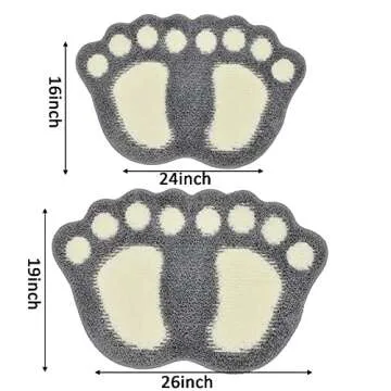 Guireele Cute Bathroom Rugs | Soft Microfiber & Non-Slip Mats (16x24'')