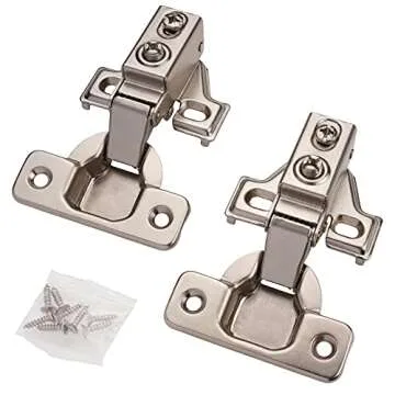 DecoBasics 5/8" Overlay Full Overlay Soft Close Cabinet Hinges for Kitchen Cabinets (20 PCS)- 105° Face Frame Concealed Cabinet Door Hinge -3 Way Adjustability Matching Screw & Easy Installation