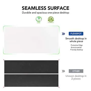 FLEXISPOT E6 Essential 3 Stages Dual Motor Electric Standing Desk 55x28 Inch Whole-Piece Board Height Adjustable Desk Electric Sit Stand Desk(White Frame + White Desktop, 2 Packages)