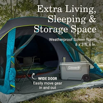 Coleman Skydome Camping Tent with Dark Room Technology