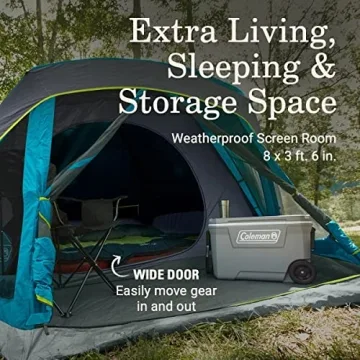 Coleman Skydome Camping Tent with Dark Room Technology