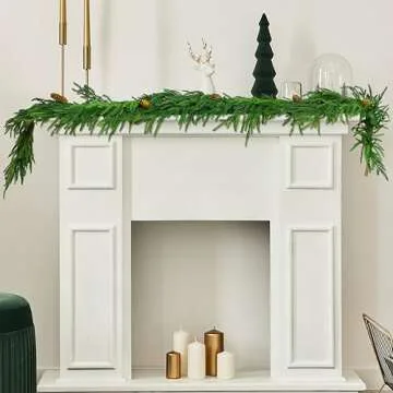 Jutom 6 ft Norfolk Pine Garland for Christmas Decor