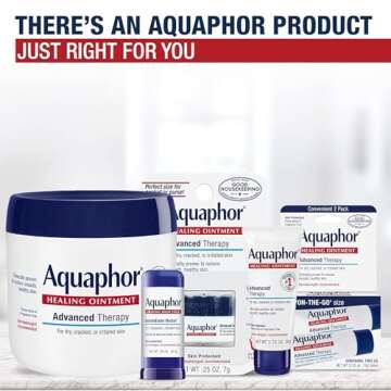 Aquaphor Healing Balm Skin Care Set with Avocado Oil and Shea Butter, Soothes Dry, Chapped Skin, Healing Balm Stick Skin Protectant, 0.65 Oz Baby Healing Balm Stick, 0.65 Oz