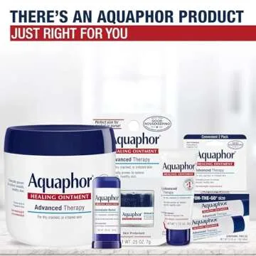 Aquaphor Healing Balm Skin Care Set with Avocado Oil and Shea Butter, Soothes Dry, Chapped Skin, Healing Balm Stick Skin Protectant, 0.65 Oz Baby Healing Balm Stick, 0.65 Oz