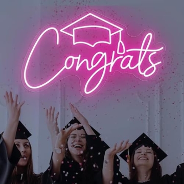 Congrats Grad LED Neon Sign for Celebration and Decor