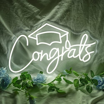 Congrats Grad LED Neon Sign for Celebration and Decor
