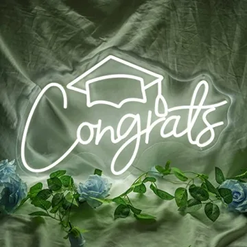 Congrats Grad LED Neon Sign for Celebration and Decor
