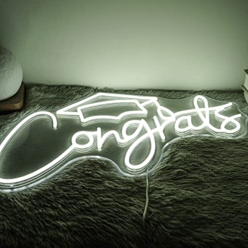 Congrats Grad LED Neon Sign for Celebration and Decor