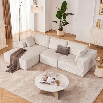 Weture 108” Modular Sectional Sofa, Cloud Couch for Living Room