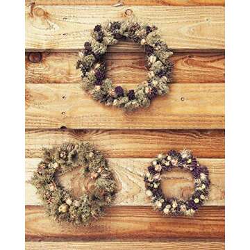 Sntieecr 8 PCS 2 Sizes Natural Grapevine Wreath Rings, Rattan Vine Branch Door Wreath Hoop for DIY Craft Holiday Wedding Party and Christmas Decors (6inch & 8inch)