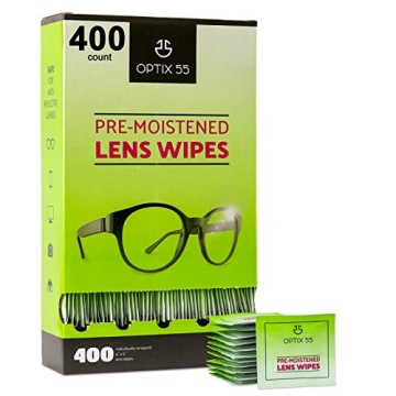 Eyeglass Cleaner Lens Wipes - 400 Pre-Moistened Individual Wrapped Eye Glasses Cleaning Wipes | Glas...