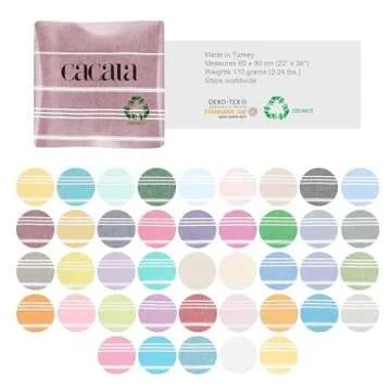 Cacala 100% Turkish Cotton Kitchen Tea Towels, Highly Absorbent Luxury Soft Quick Drying Dish Towel with Hanging Loop for Gym, Yoga, Bath, Sports, Cleaning and Kitchen (23 x 36), Burgandy