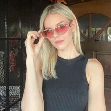 BOTEN Y2k Sunglasses for Women,Fashion Metal Y2k Glasses,Trendy 2000S Sunglasses Aesthetics Y2k Accessories for Women