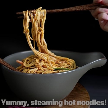 Artena Ceramic Ramen Bowl Microwave Safe with Chopsticks