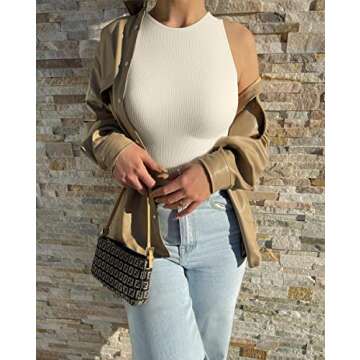 OQQ Women's Trendy 3 Piece Bodysuits for Summer Style