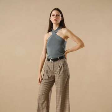 Trendy RISANTRY Black Leather Belt for Women