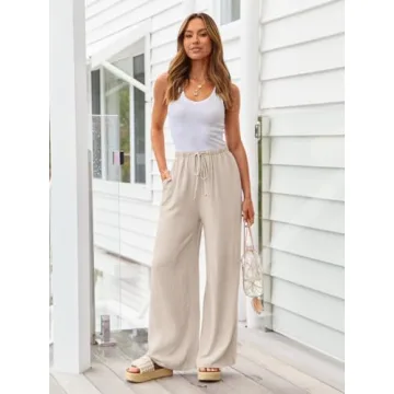 Stylish LILLUSORY Wide Leg Linen Pants for Summer Comfort