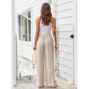 Stylish LILLUSORY Wide Leg Linen Pants for Summer Comfort