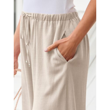 Stylish LILLUSORY Wide Leg Linen Pants for Summer Comfort