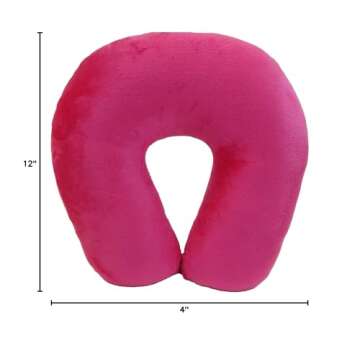 Wolf Essentials Neck Pillow Adult Cozy Soft Microfiber, Pink