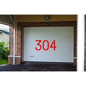 Number Stencils 6 inch Interlocking Templates,20PCS 0-9 Address Curb Stencil Kit Reusable Plastic Numbers Interlocking Stencils with 2 Rolls Masking Tape for Painting Address in Wall Wood Road Mailbox