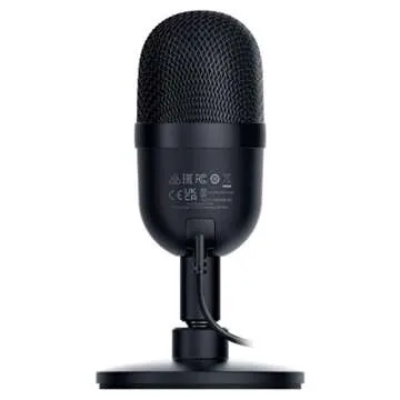 Razer Seiren Mini USB Condenser Microphone: for Streaming and Gaming on PC - Professional Recording Quality - Precise Supercardioid Pickup Pattern - Tilting Stand - Shock Resistant - Classic Black
