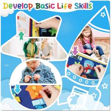 control future Tykeboard Busy Board Toddlers Sensory Activity - Shining Energy Montessori Toys 1 Year Old Boy Airplane Travel Essentials Kids Ages 1-3 Road Trip Games Quiet Book 2-4 Yr Birthday Gifts