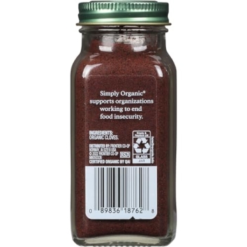 Simply Organic Ground Cloves - Kosher, Pure Organic Flavor