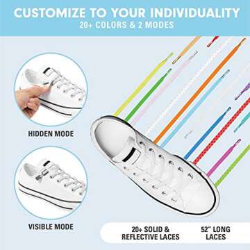 Xpand No Tie Shoelaces System with Elastic Laces - One Size Fits All Adult and Kids Shoes
