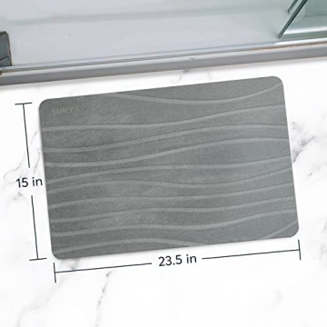 SUTERA Stone Bath Mat Quick Dry Non-Slip Eco-Friendly