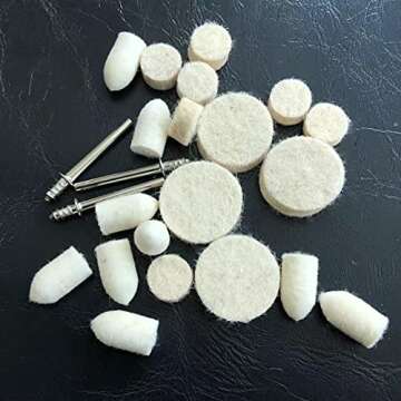 Felt Polishing Buffing Wheel 145Pcs Wool Felt Polishing Pad Wheel Professional Accessories, Point & ...