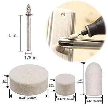 145Pcs Wool Felt Polishing Buffing Wheel Kit for Dremel