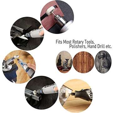 145Pcs Wool Felt Polishing Buffing Wheel Kit for Dremel